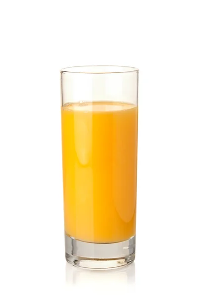 Помаранчевий сік у склянці з високим м'ячем — стокове фото
