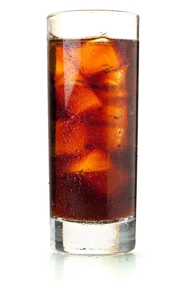 Cola en verre highball avec gouttes d'eau — Photo