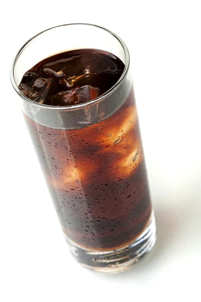 Cola glass, above view — Stock Photo, Image