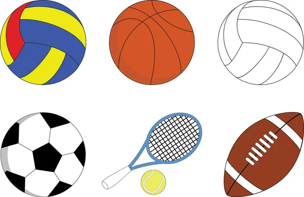 Juego de las pelotas deportivas — Archivo Imágenes Vectoriales