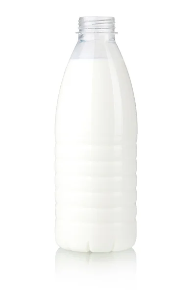 Opened milk bottle — Stock Photo, Image