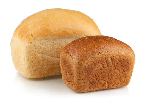 Pan blanco y marrón — Foto de Stock