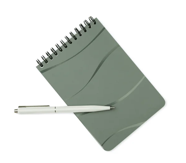 Pen on notepad — Stock Photo, Image