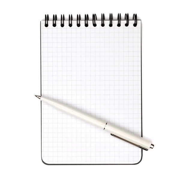 Pen on notepad — Stock Photo, Image