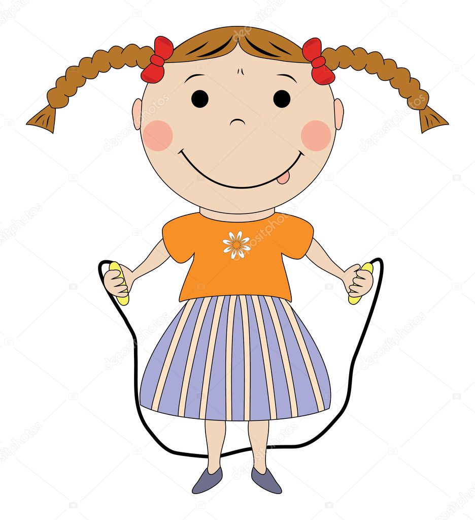 Happy girl — Stock Vector © karandaev #3619527