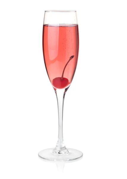 Rosa Champagnerglas — Stockfoto