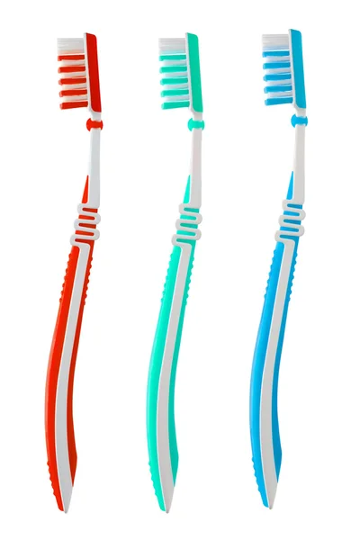 Três escovas de dentes — Fotografia de Stock