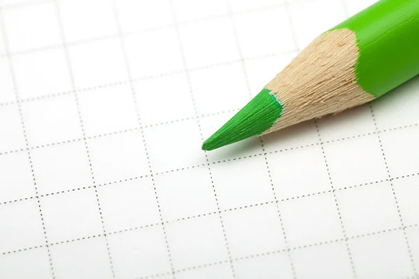 Green pencil macro — Stock Photo, Image