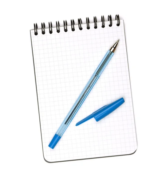 Penna sul blocco note — Foto Stock
