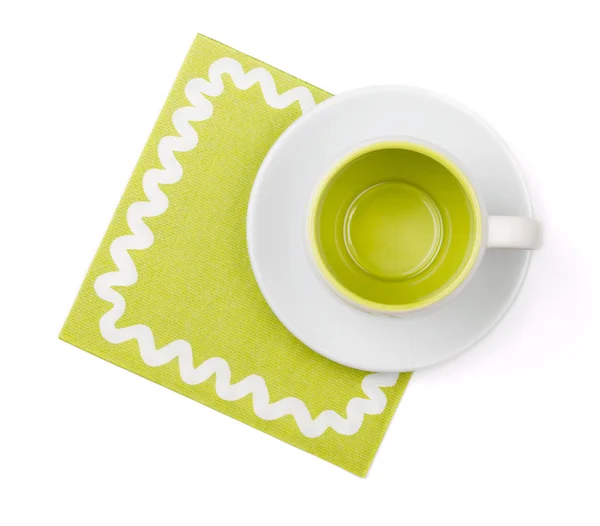 Empty cup on placemat — Stock Photo, Image