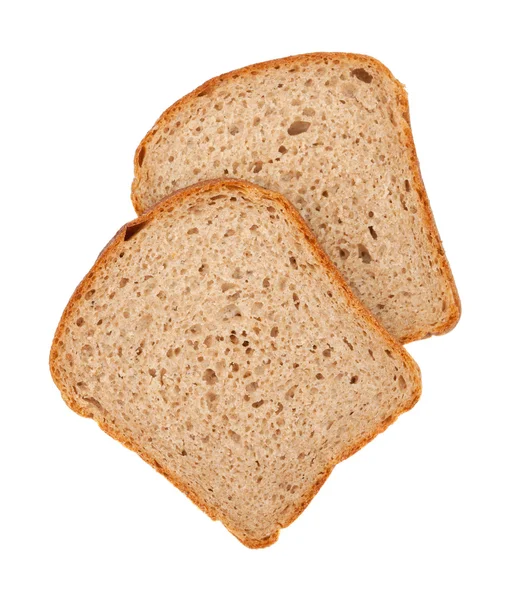 Два ломтика коричневого хлеба — стоковое фото