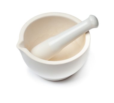 White mortar and pestle clipart