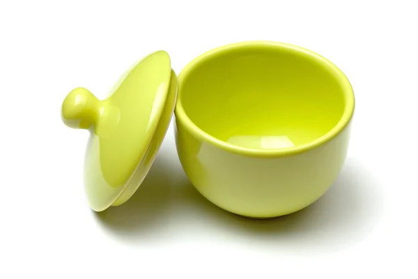 Louça de sopa de porcelana verde — Fotografia de Stock