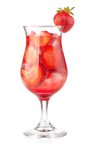 Strawberry fizz cocktail — Stockfoto