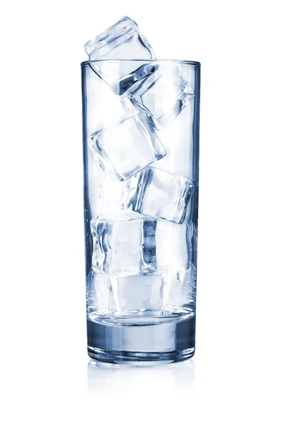 Glass with ice cubes — Stock Photo, Image