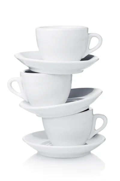 Coffee cups with saucers — Stock Photo, Image