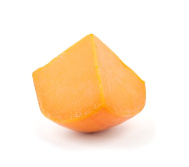 Piece of orange cheese