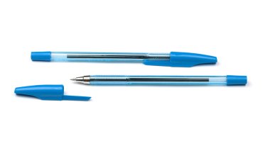 Two blue pens clipart