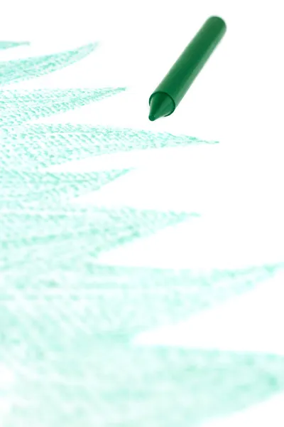Green crayon — Stock Photo, Image