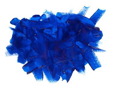 Blue paint stroke