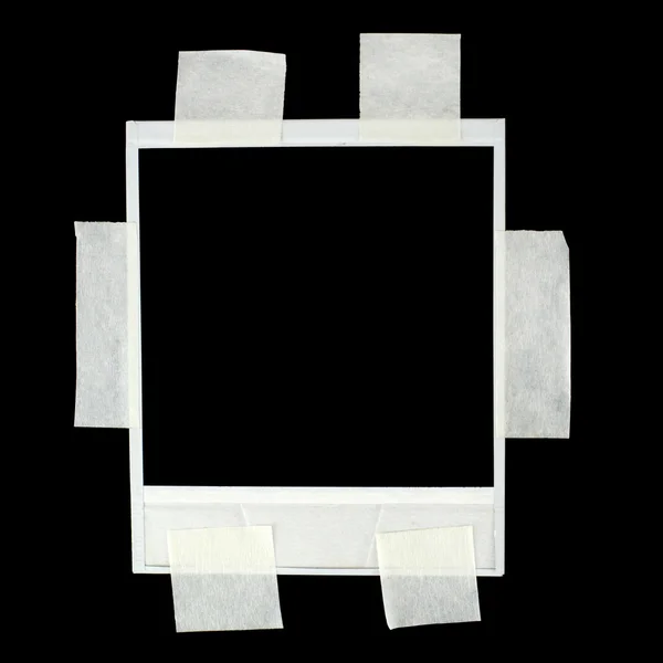 Tarjeta fotográfica en blanco con cinta adhesiva — Foto de Stock