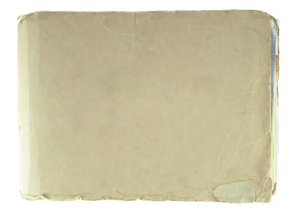 白で隔離される古いメモ帳 — ストック写真