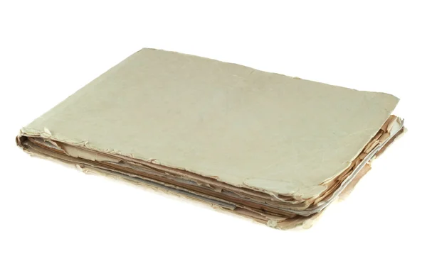 Παλιό σημειωματάριο που απομονώνονται σε λευκό — Φωτογραφία Αρχείου