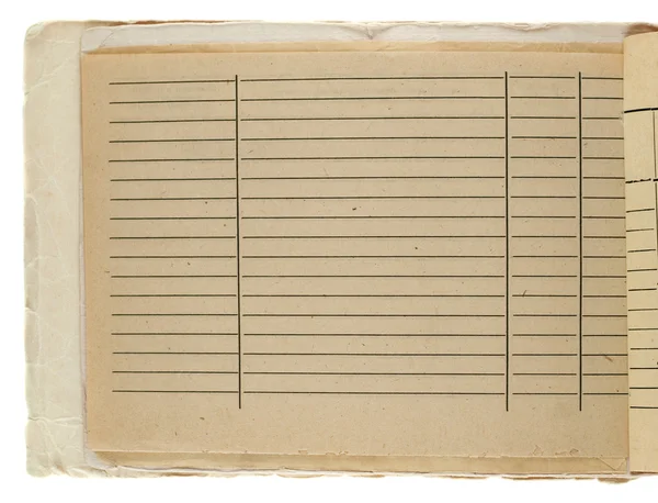 Vintage grungy foderato carta primo piano — Foto Stock