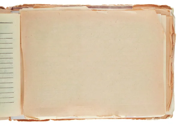 Antiguo bloc de notas aislado en blanco — Foto de Stock
