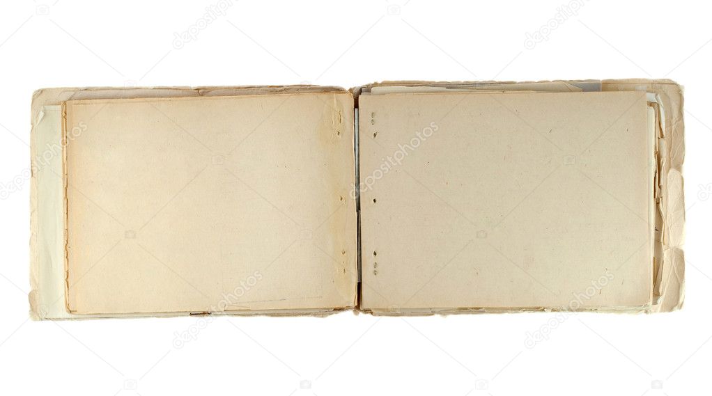 Old notepad isolated on white