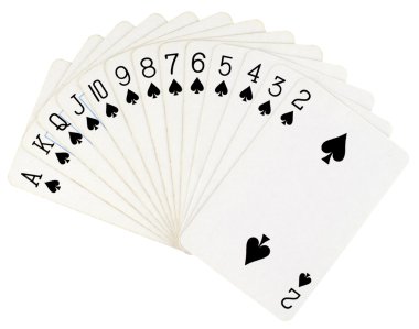 oyun kartları beyaz üzerinde izole