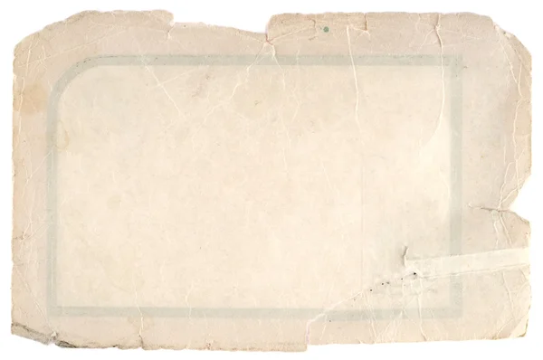 Cartão grungy velho isolado no branco — Fotografia de Stock