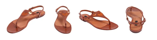 Wanita coklat sandal — Stok Foto