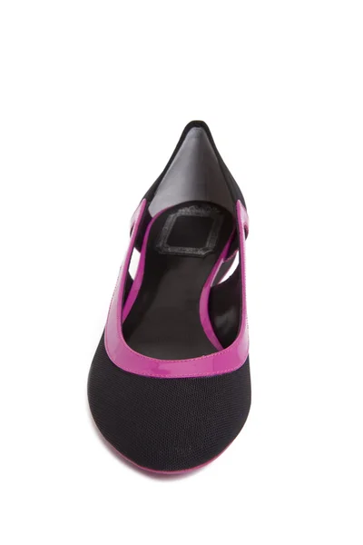 Černá - fialová ženy boty — Stock fotografie