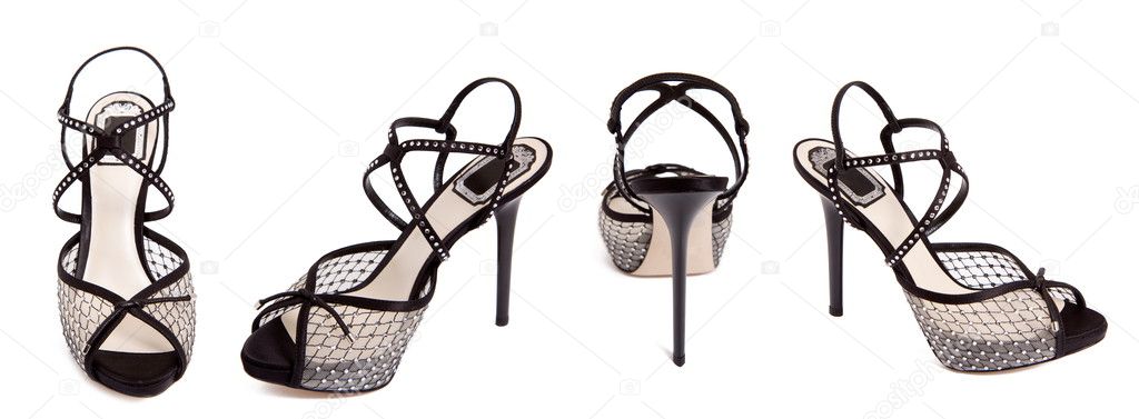 Black women high heel shoe