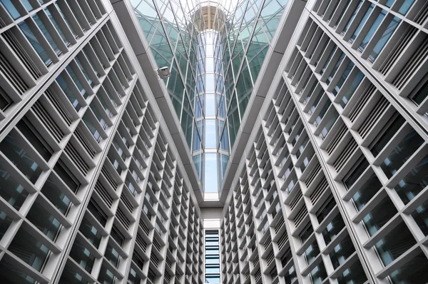 Modern building glass symmetric lines — Stock Photo, Image
