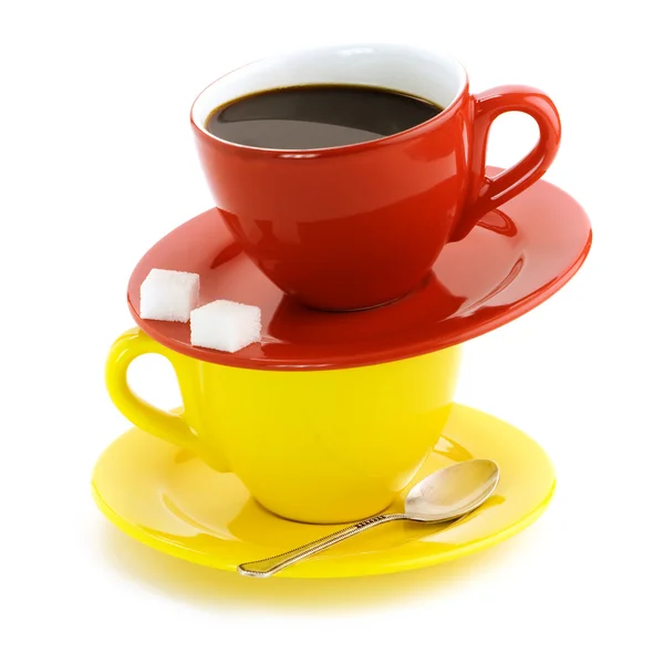Red and yellow cups — Stock Photo, Image