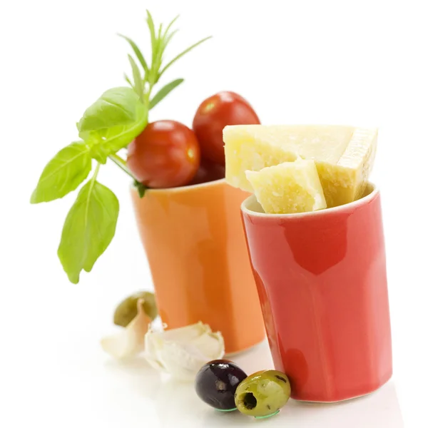 Parmezan, ziół i warzyw — Zdjęcie stockowe