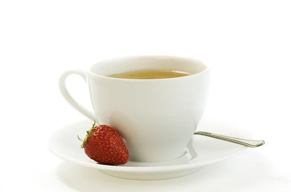 Hora del té con fresa —  Fotos de Stock