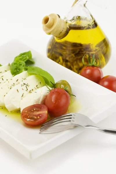 Italian tomato mozarella close up — Stock Photo, Image