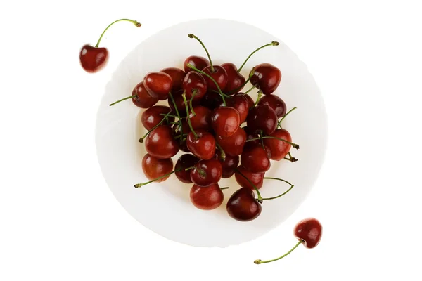 Cherry. Isolated over white backgr — Stock Photo, Image