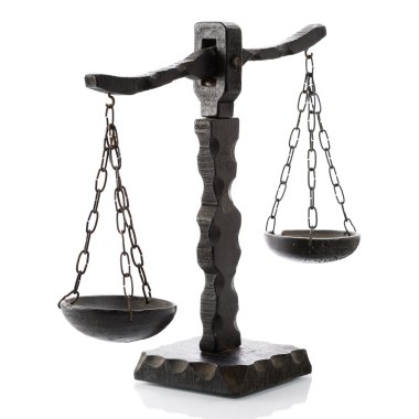 Justitia horizontal wooden clipart