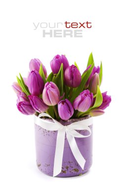 Pink tulips clipart