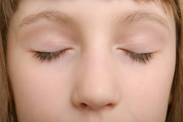 stock image Girl's face blindly close up