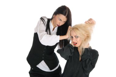 Quarrel of two women clipart