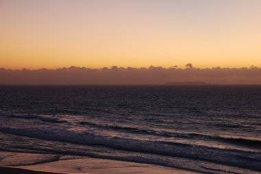 renkli sunset bulvarında praia del rey, Portekiz