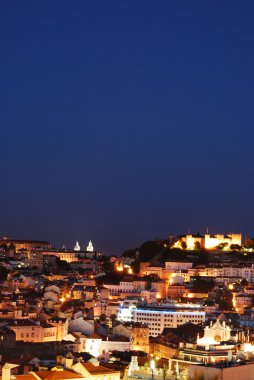 güzel nightscene Lizbon, Portekiz