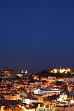 Beautiful nightscene in Lisbon, Portugal clipart