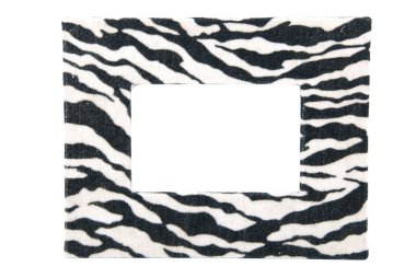 photo frame üzerinde beyaz Zebra desenli