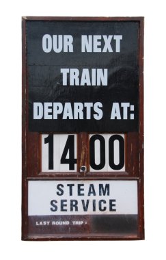 Vintage train placard clipart